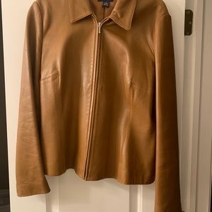 Women’s Camel/Chestnut colored Leather Jacket